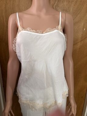 Free People Ivory Lace Trim Slip Chemise